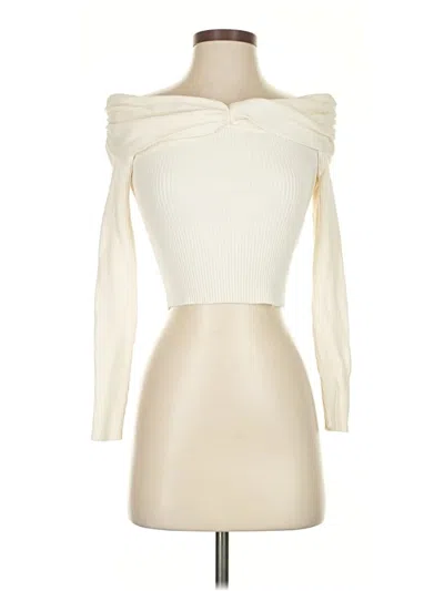 Pre-owned Abercrombie & Fitch Cardigan Sweater In White