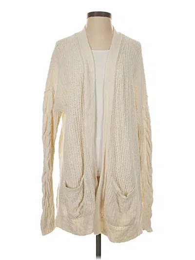 Pre-owned Abercrombie & Fitch Cardigan Sweater In White