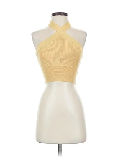 Pre-owned Abercrombie & Fitch Cardigan Sweater In Yellow