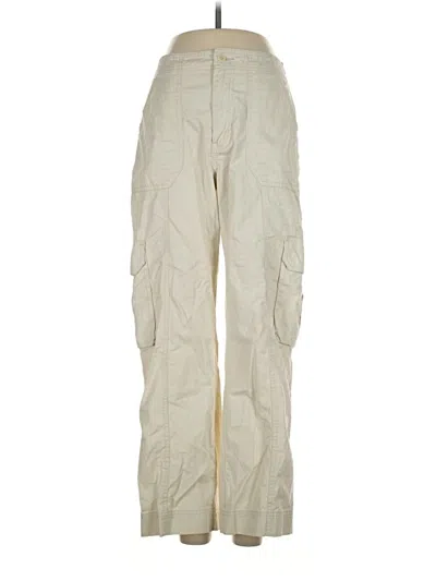 Pre-owned Abercrombie & Fitch Cargo Pants In Ivory