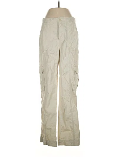 Pre-owned Abercrombie & Fitch Cargo Pants In Ivory