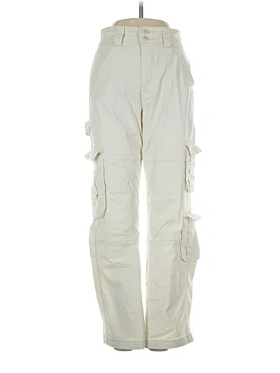 Pre-owned Abercrombie & Fitch Cargo Pants In Ivory