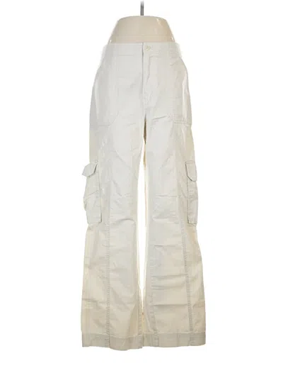 Pre-owned Abercrombie & Fitch Cargo Pants In Ivory