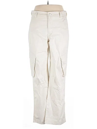 Pre-owned Abercrombie & Fitch Cargo Pants In Ivory