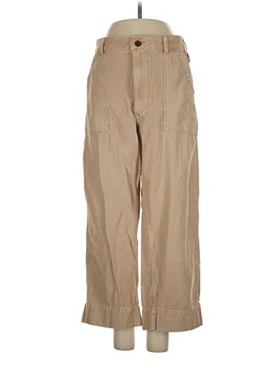 Pre-owned Abercrombie & Fitch Cargo Pants In Tan