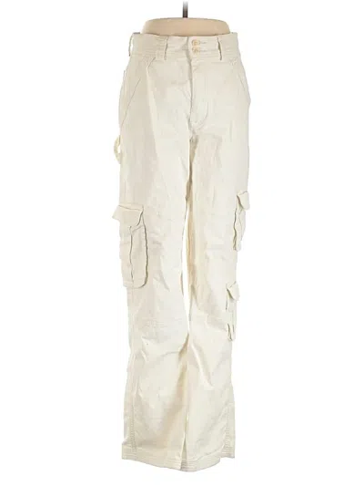 Pre-owned Abercrombie & Fitch Cargo Pants In White