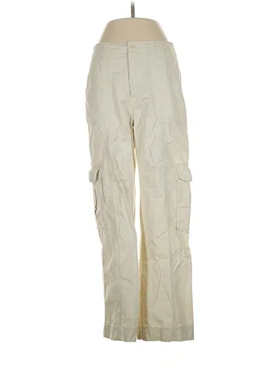 Pre-owned Abercrombie & Fitch Cargo Pants In White