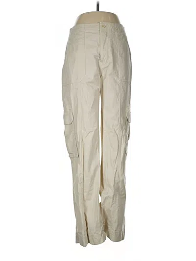Pre-owned Abercrombie & Fitch Cargo Pants In White