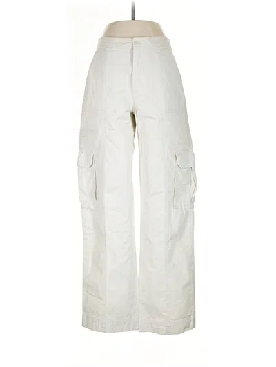 Pre-owned Abercrombie & Fitch Cargo Pants In White
