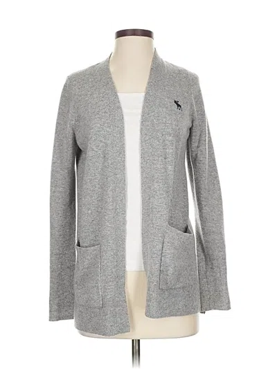 Pre-owned Abercrombie & Fitch Cashmere Cardigan Sweater In Gray