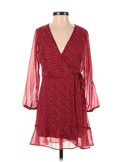 Pre-owned Abercrombie & Fitch Casual Dress In Burgundy