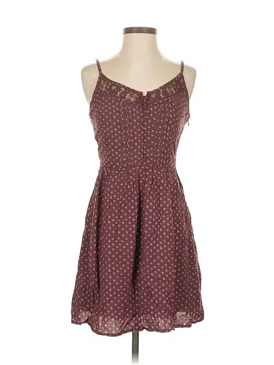 Pre-owned Abercrombie & Fitch Casual Dress In Burgundy
