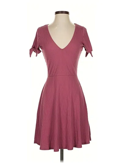 Pre-owned Abercrombie & Fitch Casual Dress In Burgundy