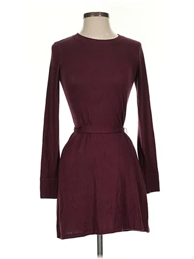 Pre-owned Abercrombie & Fitch Casual Dress In Burgundy