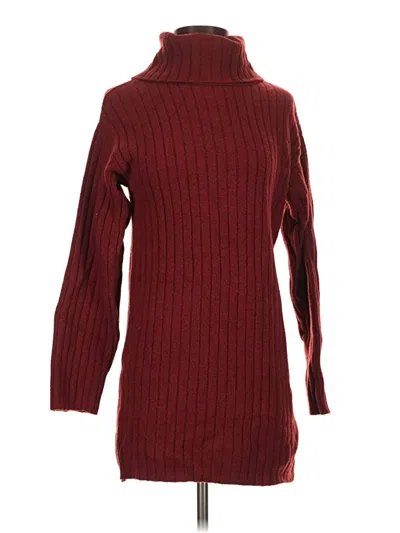 Pre-owned Abercrombie & Fitch Casual Dress In Burgundy