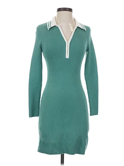 Pre-owned Abercrombie & Fitch Casual Dress In Teal
