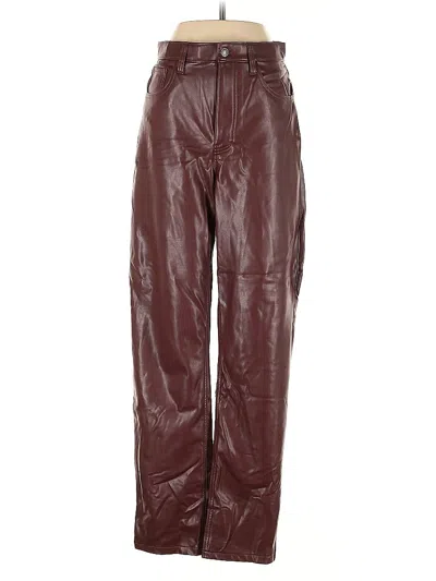 Pre-owned Abercrombie & Fitch Casual Pants In Burgundy