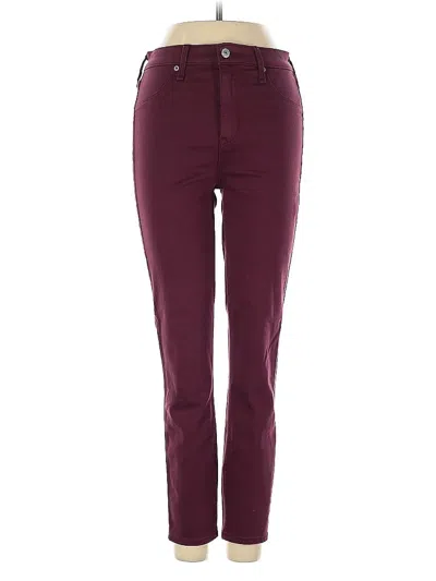 Pre-owned Abercrombie & Fitch Casual Pants In Burgundy