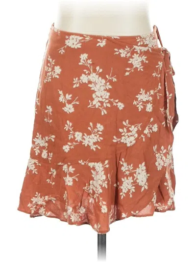 Pre-owned Abercrombie & Fitch Casual Skirt In Orange