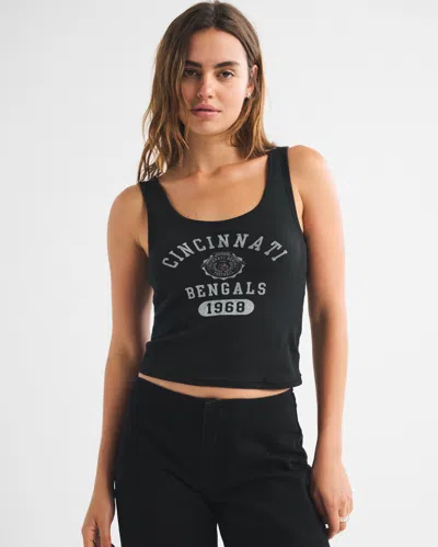 Abercrombie & Fitch Cincinnati Bengals Bra-free Rib Scoop Neck Tank In Animal Print