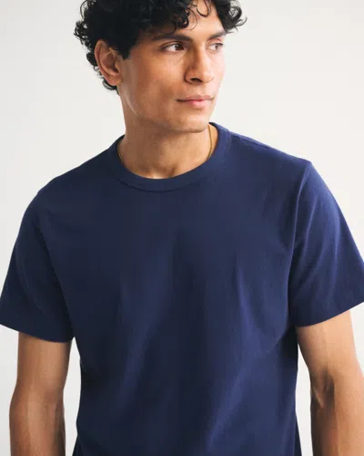 Abercrombie & Fitch Classic Essential Tee In Blue