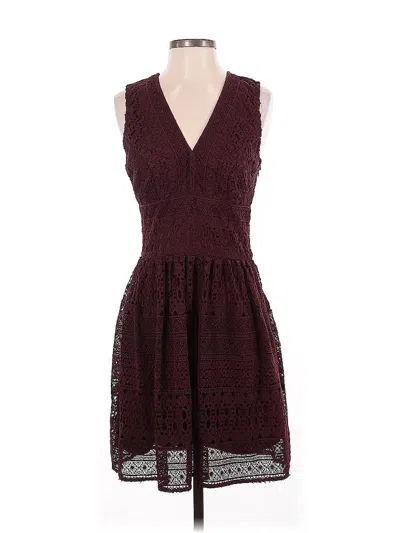 Pre-owned Abercrombie & Fitch Cocktail Dress In Burgundy