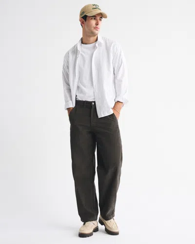 Abercrombie & Fitch Corduroy Baggy Trouser In White