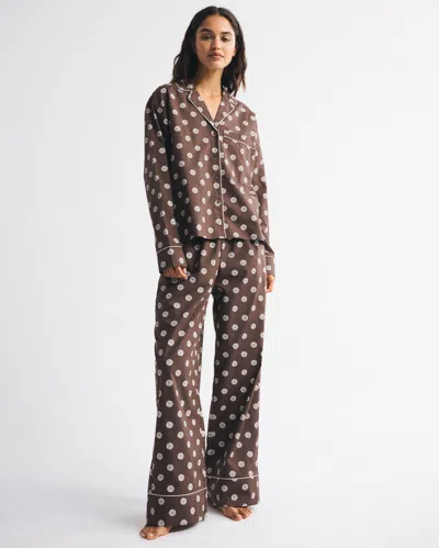 Abercrombie & Fitch Cotton-blend Sleep Pant In Burgundy