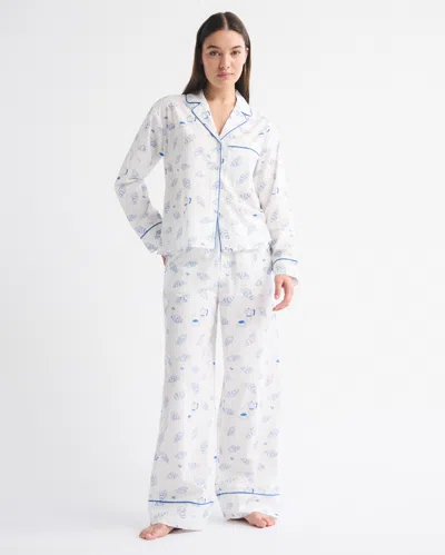 Abercrombie & Fitch Cotton-blend Sleep Pant In White