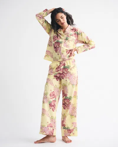 Abercrombie & Fitch Cotton-blend Sleep Pant In Yellow