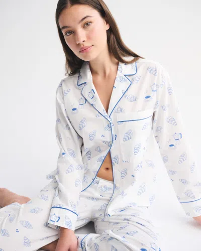 Abercrombie & Fitch Cotton-blend Sleep Shirt In White