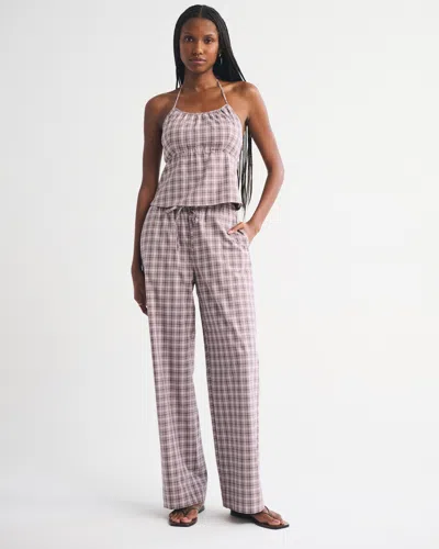 Abercrombie & Fitch Cotton Pull-on Pant In Pink