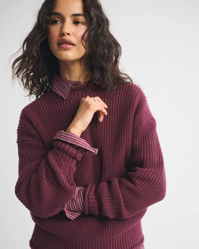 Abercrombie & Fitch Cotton Rollneck Sweater In Brown