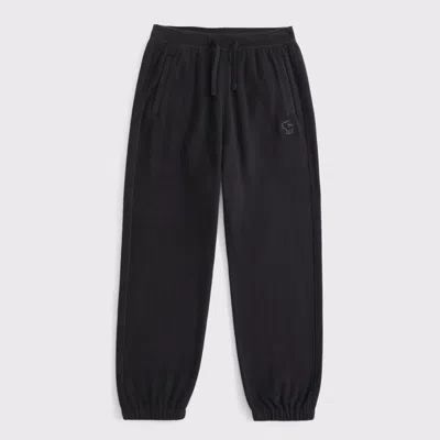 Abercrombie & Fitch Kids' Cozy Essential Icon Sweatpants In Black