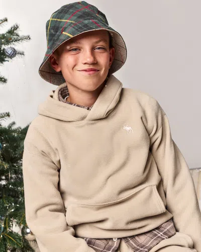 Abercrombie & Fitch Kids' Cozy Icon Hoodie In Brown