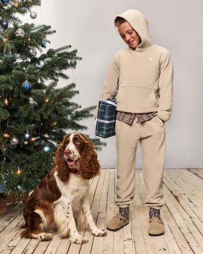 Abercrombie & Fitch Kids' Cozy Icon Sweatpants In Neutral