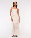 Abercrombie & Fitch Crochet-style Maxi Dress In Multi