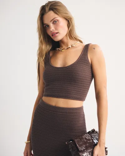 Abercrombie & Fitch Crochet-style Bra Top In Brown