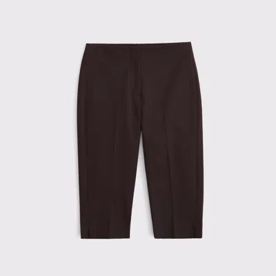 Abercrombie & Fitch Curve Love A&f Forme Capri Pant In Brown