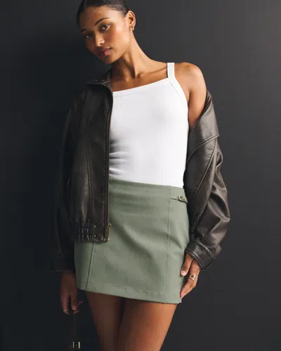 Abercrombie & Fitch Curve Love A&f Forme Ultra High Rise Skort In Multi