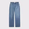 Abercrombie & Fitch Curve Love High Rise Loose Jean In Blue