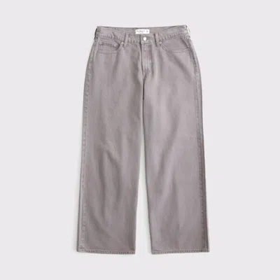 Abercrombie & Fitch Curve Love Low Rise Ultra Loose Gray Jean