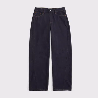 Abercrombie & Fitch Curve Love Low Rise Ultra Loose Jean In Rinse