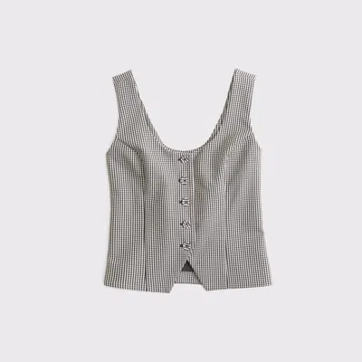 Abercrombie & Fitch Curve Love Suiting Vest In Multi