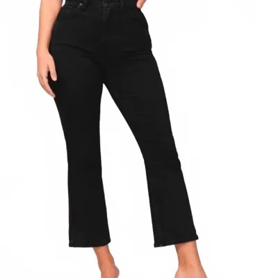 Abercrombie & Fitch Curve Love Ultra High Rise Kick Flare Jeans In Black