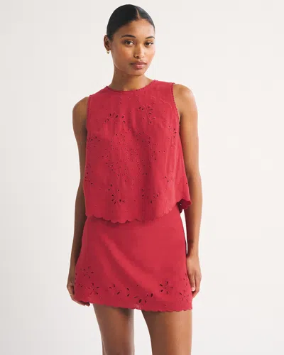 Abercrombie & Fitch Curve Love Ultra High Rise Linen-blend Mini Skort In Multi