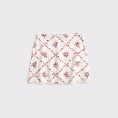 Abercrombie & Fitch Curve Love Ultra High Rise Mini Skort In Neutral