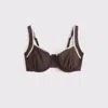 Abercrombie & Fitch Curve Love Wide Strap Underwire Bikini Top In Brown
