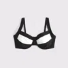 Abercrombie & Fitch Curve Love Wide Strap Underwire Bikini Top In Black
