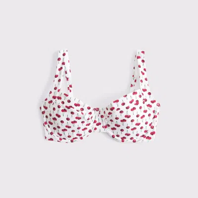 Abercrombie & Fitch Curve Love Wide Strap Underwire Bikini Top In Red